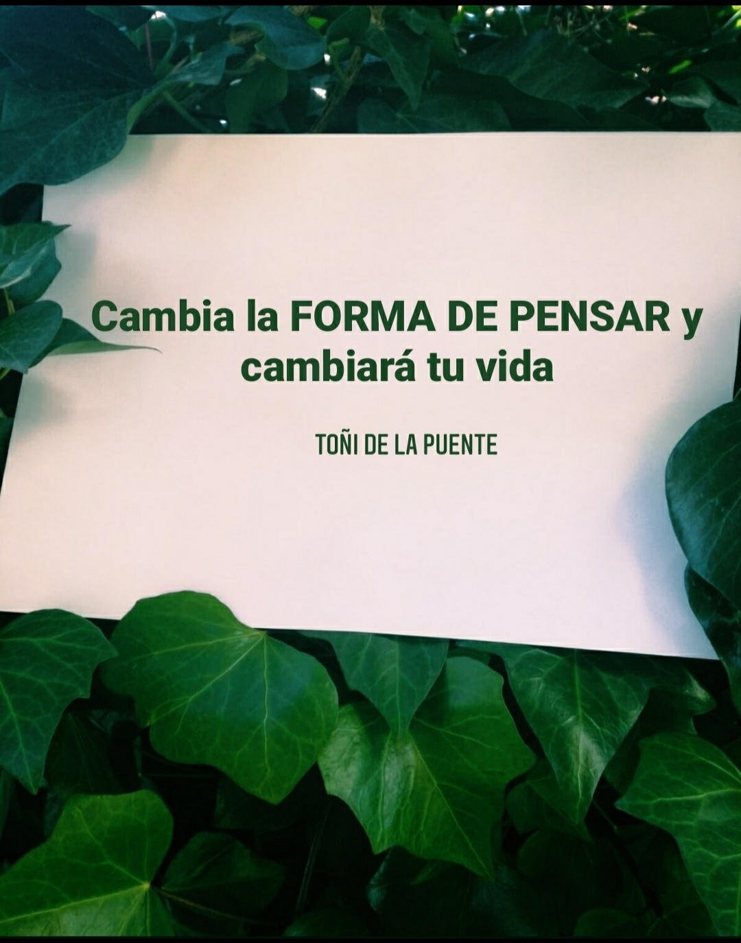 Cambia la forma de pensar - Toñi de la Puente - Psicóloga