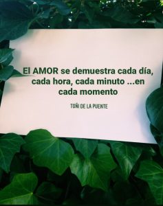 El amor se demuestra cada día, cada hora, cada minuto...en cada segundo