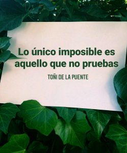 Lo único imposible es aquello que no intentas