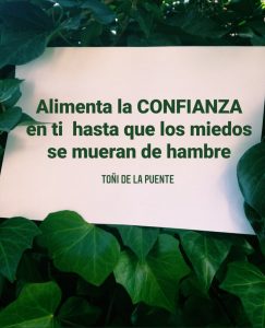 Alimenta la confianza en ti hasta que los miedos se mueran de hambre